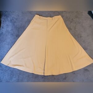 Grace Elements tan flared maxi trouser skirt women size 16